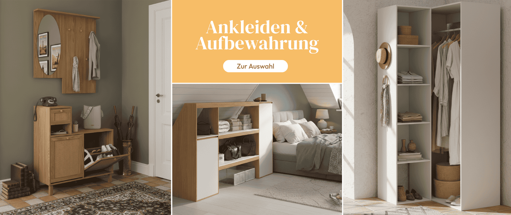 Ankleidezimmer und Aufbewahrungsmöbel